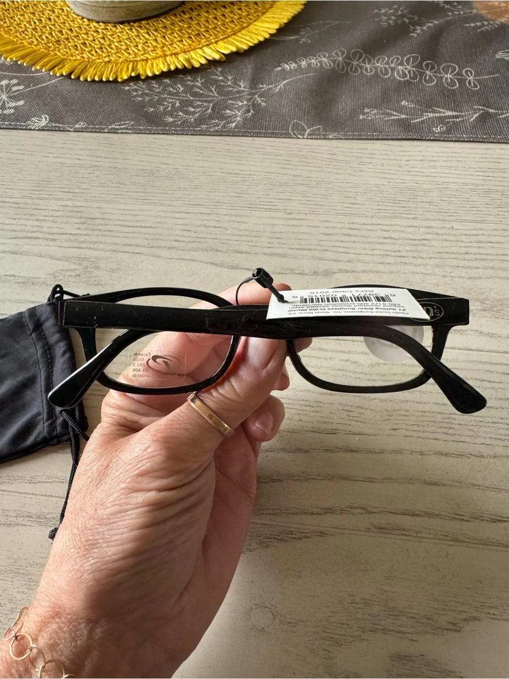 Original KD’s Black Biker Shades with Soft Pouch